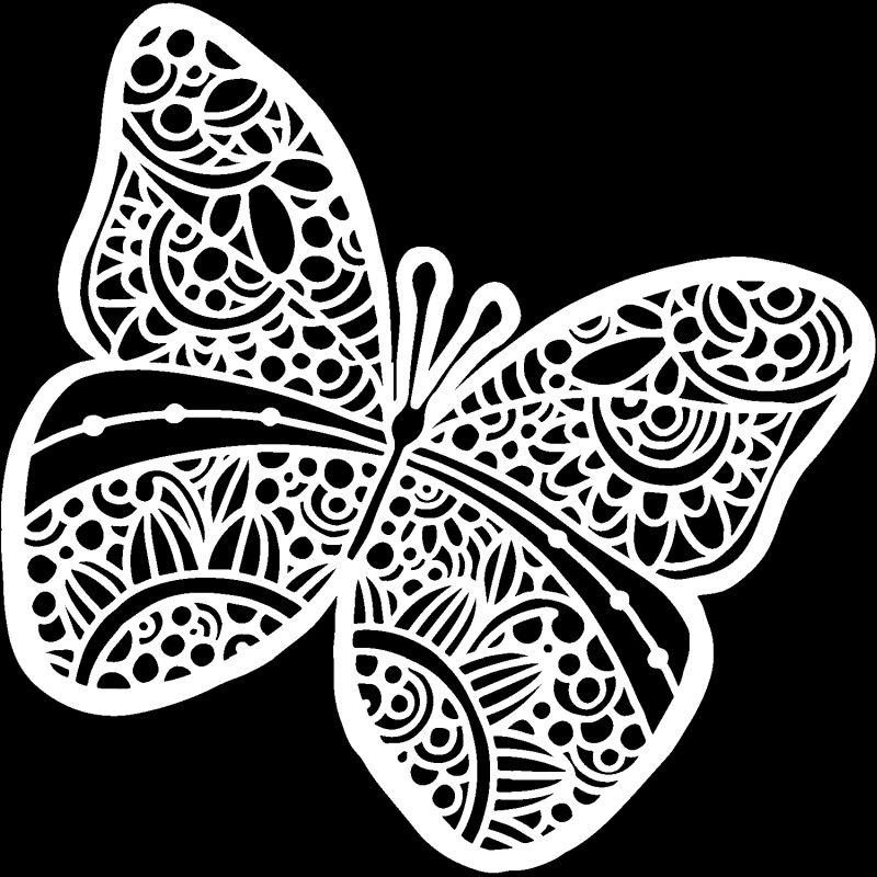 6x6 Stencil Sunny Butterfly