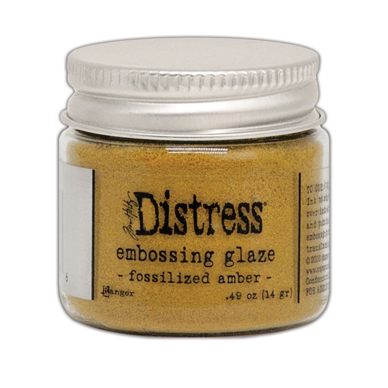 Distress Emboss Glaze Fossilized Amber