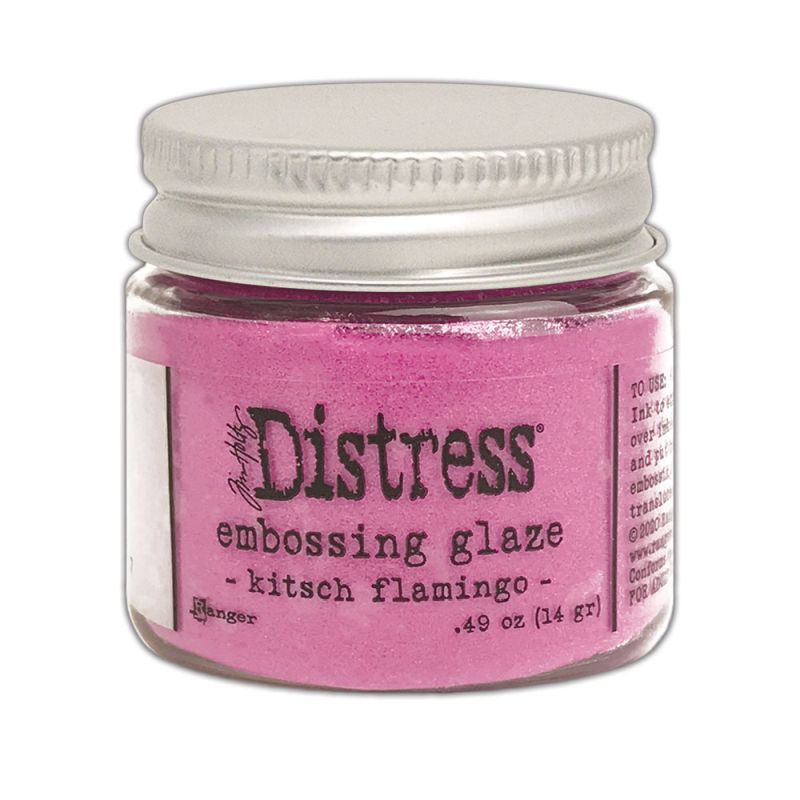 Distress Emboss Glaze Kitsch Flamingo