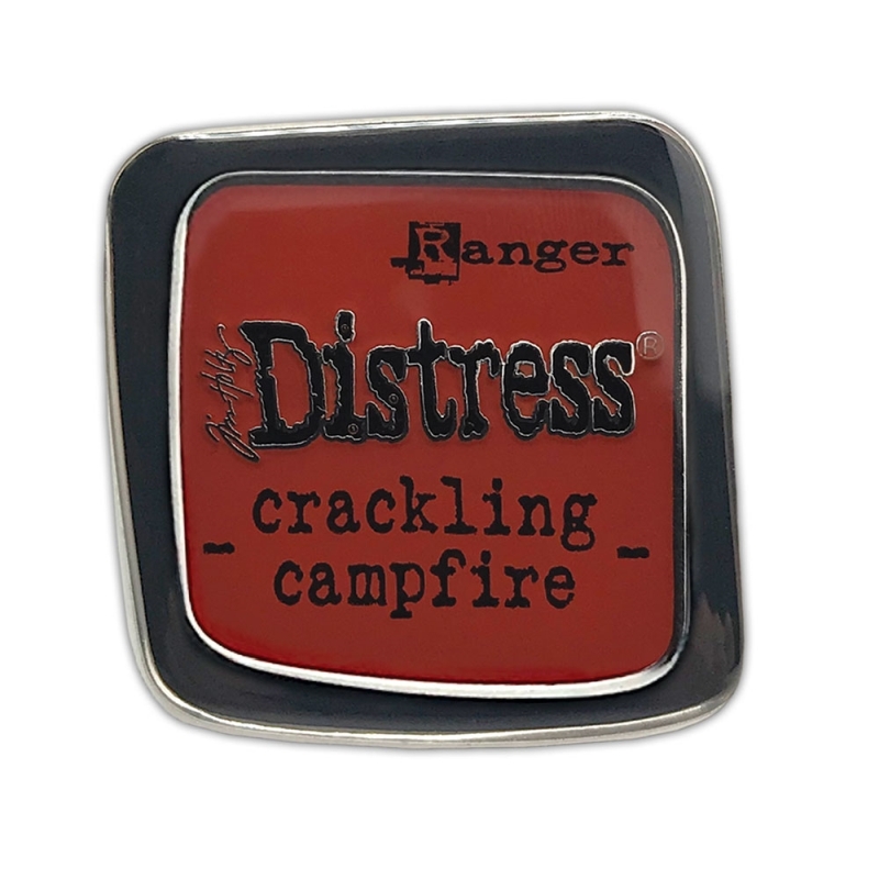 Distress Pin Crackling Campfire