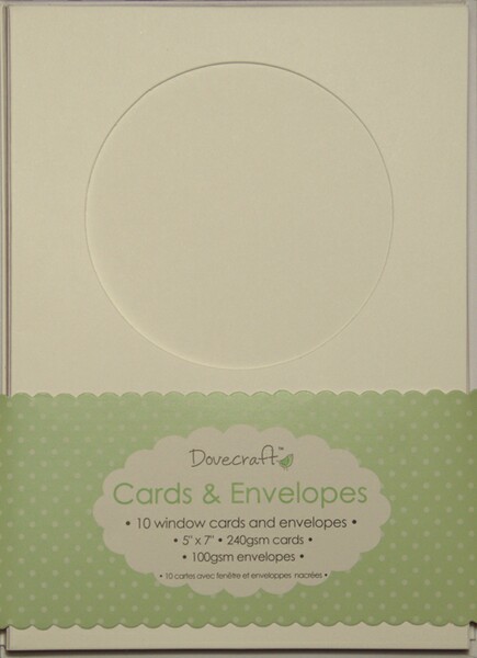 Circle Window Card 5x7Card &amp; Envelope  Pack