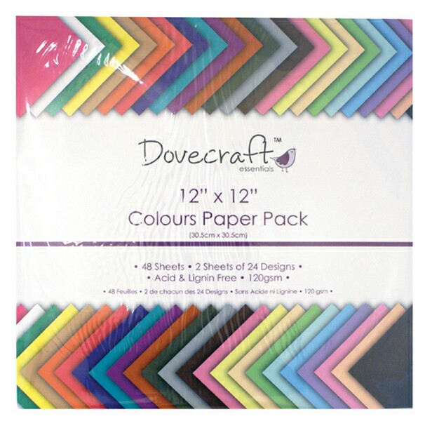 12X12 Paper Pack Col Value 48 Sheets