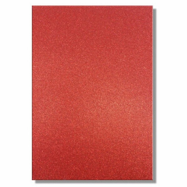 A4 Glitter Card Red