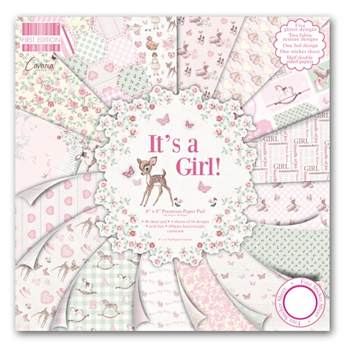 8x8 Paper Pad - It's a Girl