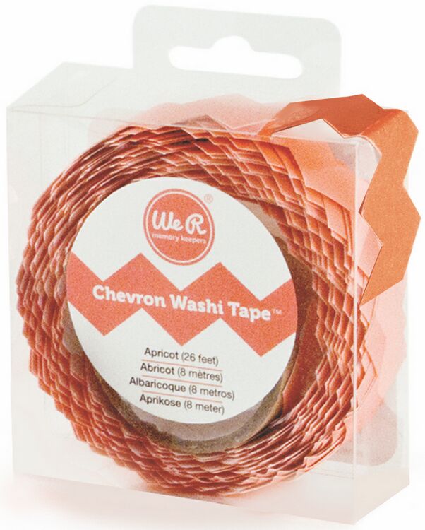 Chevron Washi Tape-Apricot Sold in Singles