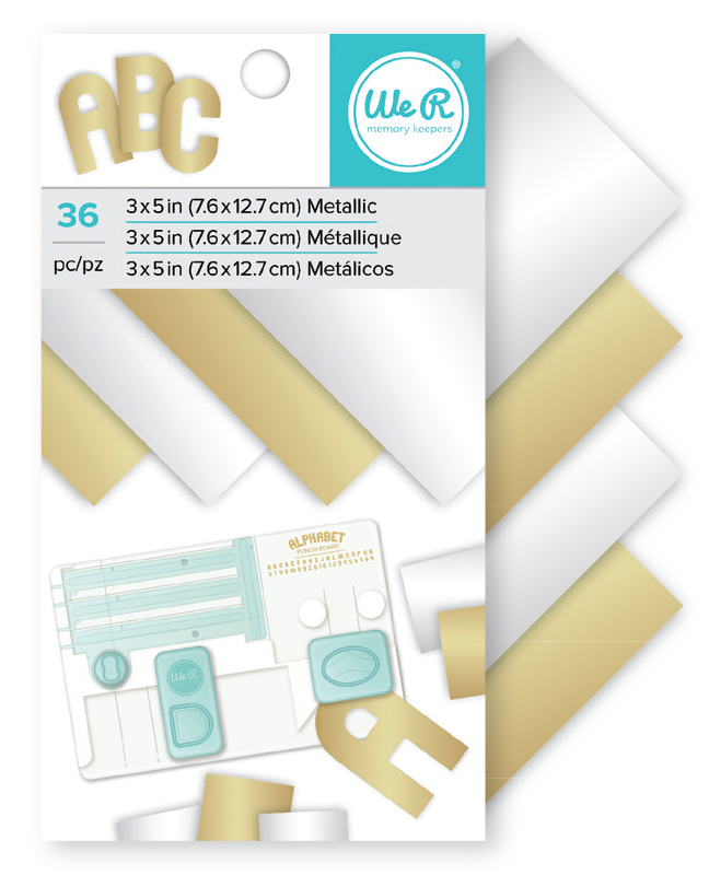 Paper Pad 3x5 Gold & Silver