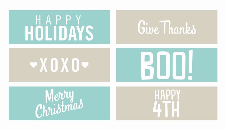 Embossing Strips - Holiday (6 Piece)