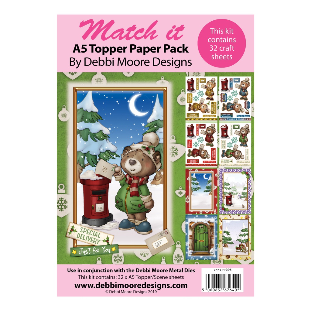 Match It Paper Pack - Christmas Bears - Post