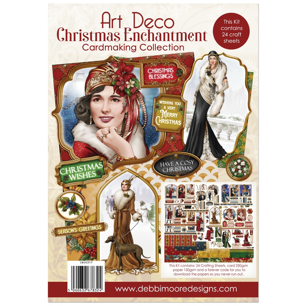 Cardmaking Kit - Art Deco Christmas Enchantment