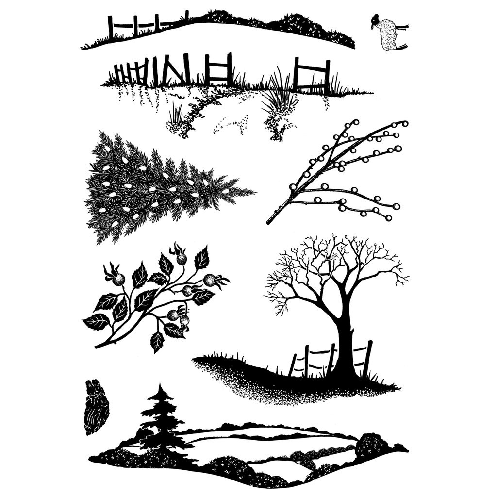 Peaceful Panorama A6 Clear Stamp