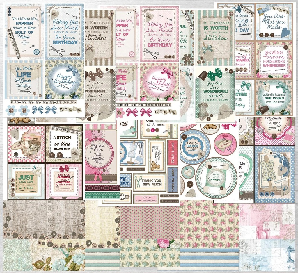 Sweet Dixie Sewing Sentiments Toppers Kit
