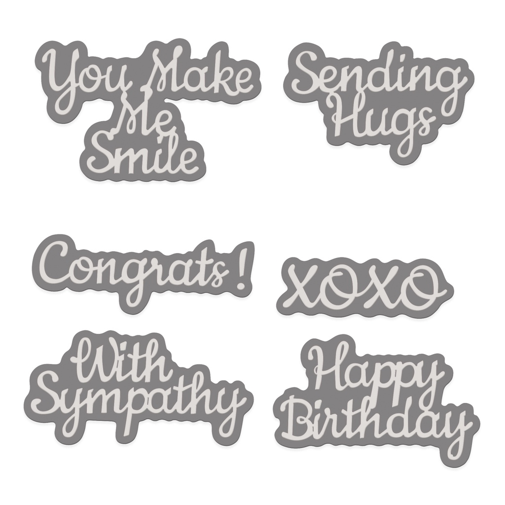 Sweet Dixie You Make Me Smile Layered Sentiments die set