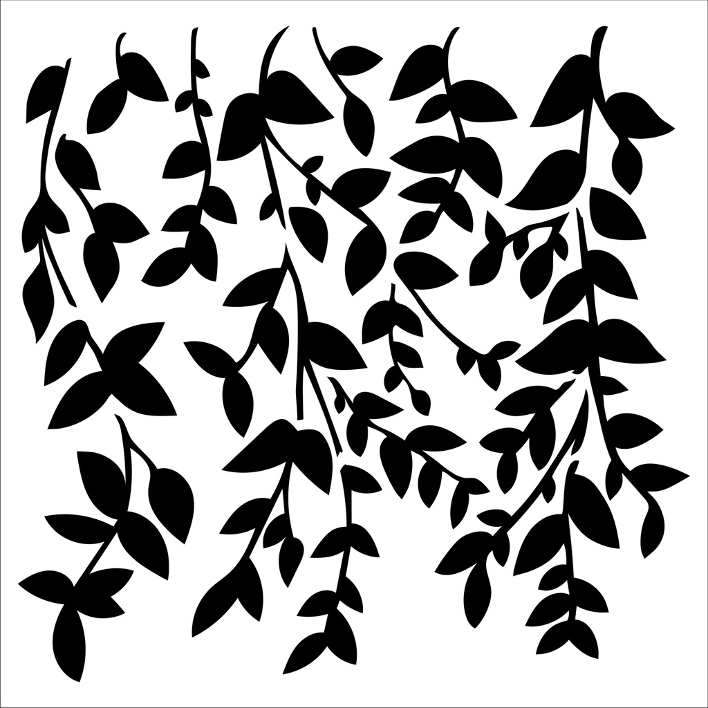 12x12 Stencil Hanging Vines