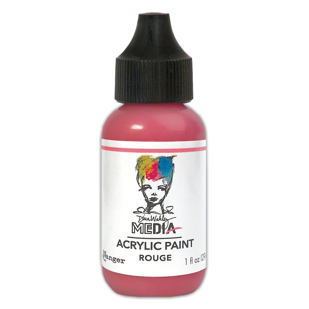 Dina Wakley MEdia Acrylic Paints - Rouge (1oz)