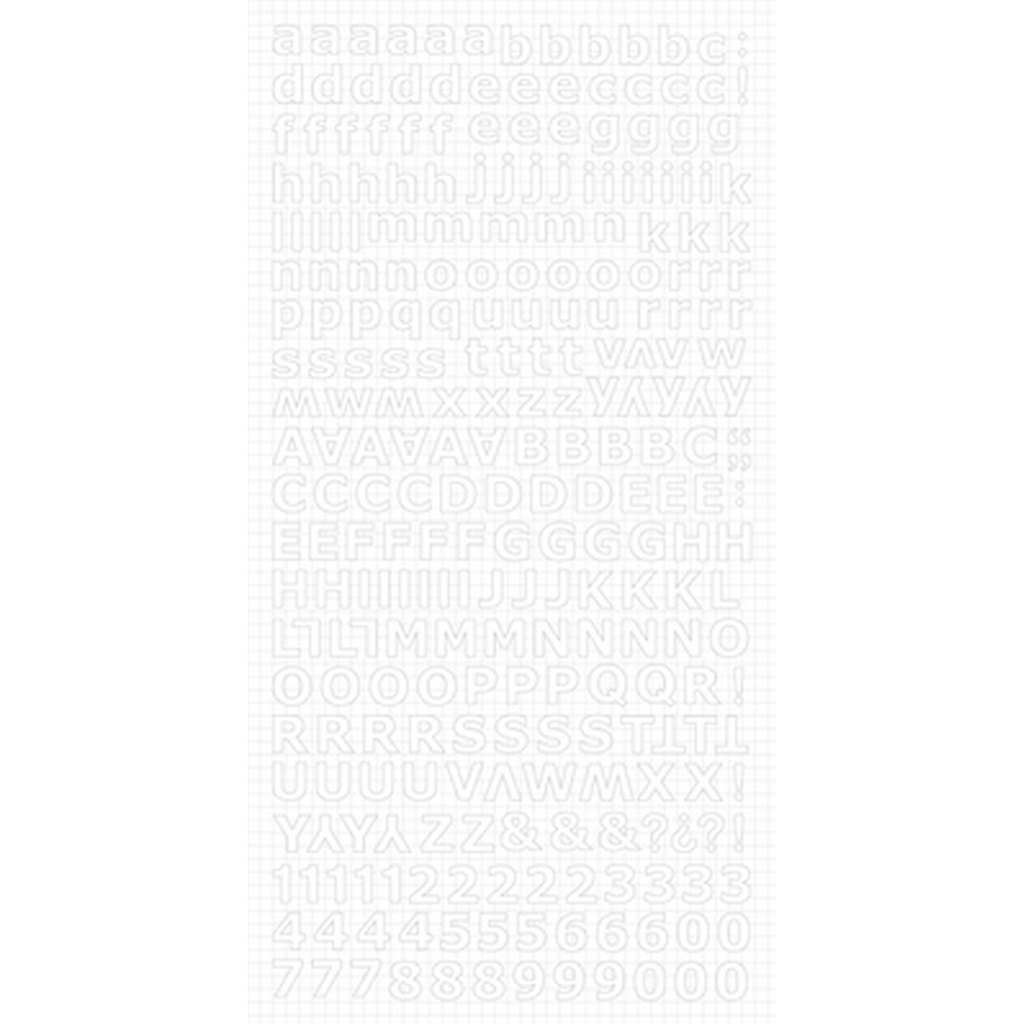 Alpha Stickers - White             