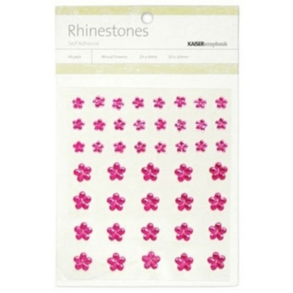 Flower Rhinestones-Hot Pk     