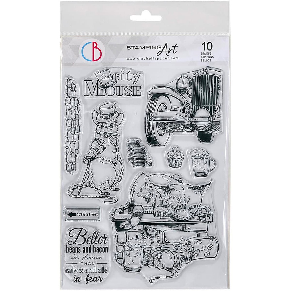 Clear Stamp Set 6x8 The City Mouse