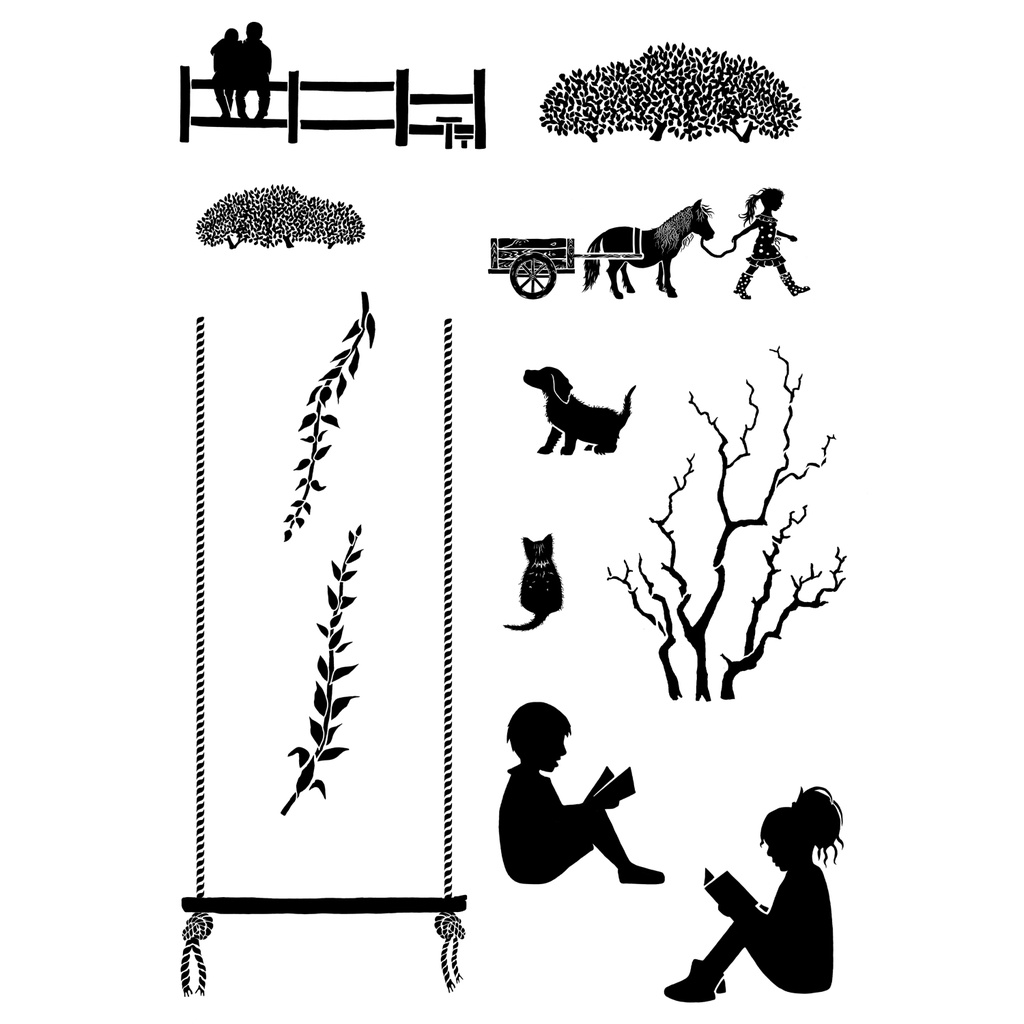 In The Swing A6 Clear Stamp Set