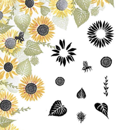 Sunny Sunflowers Majestix Stamp Set