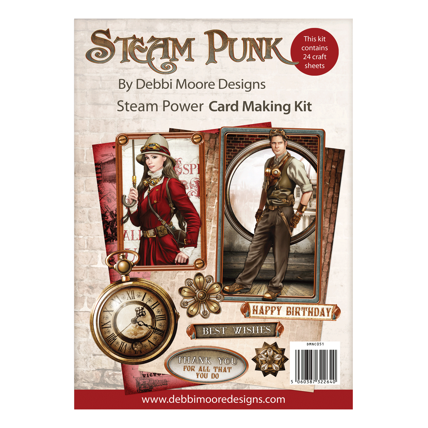Steam Punk Steam Power Card Making Kit