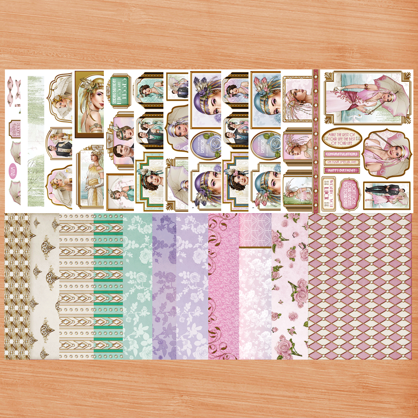 Art Deco Springtime Delights Forever code Card Making Kit