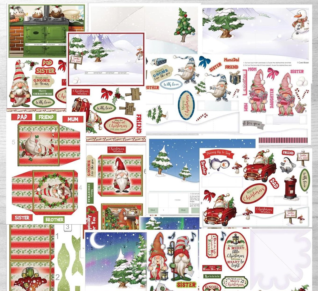 I'll be Gnome for Christmas Dimensional Cardmaking Kit with forever code