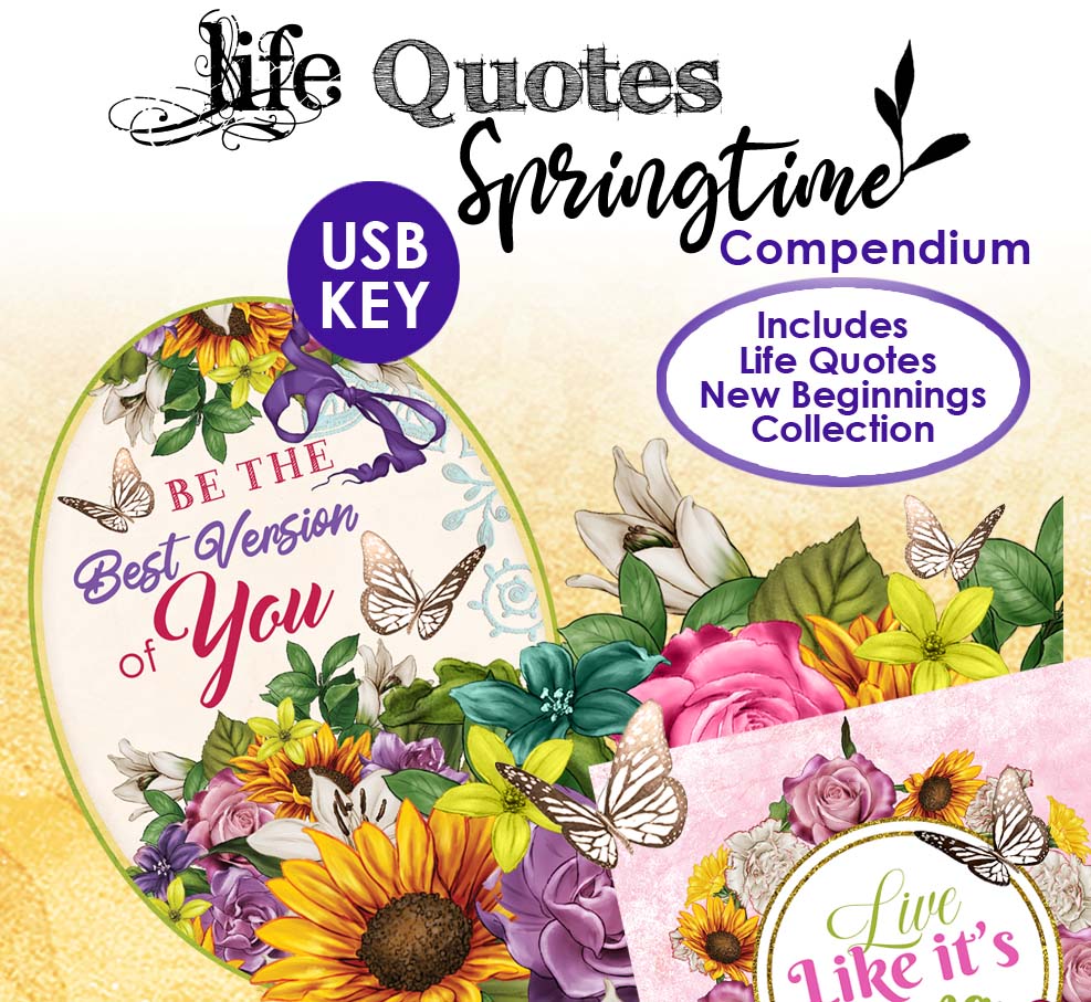 Life Quotes Crafting Compendium USB Key Collection