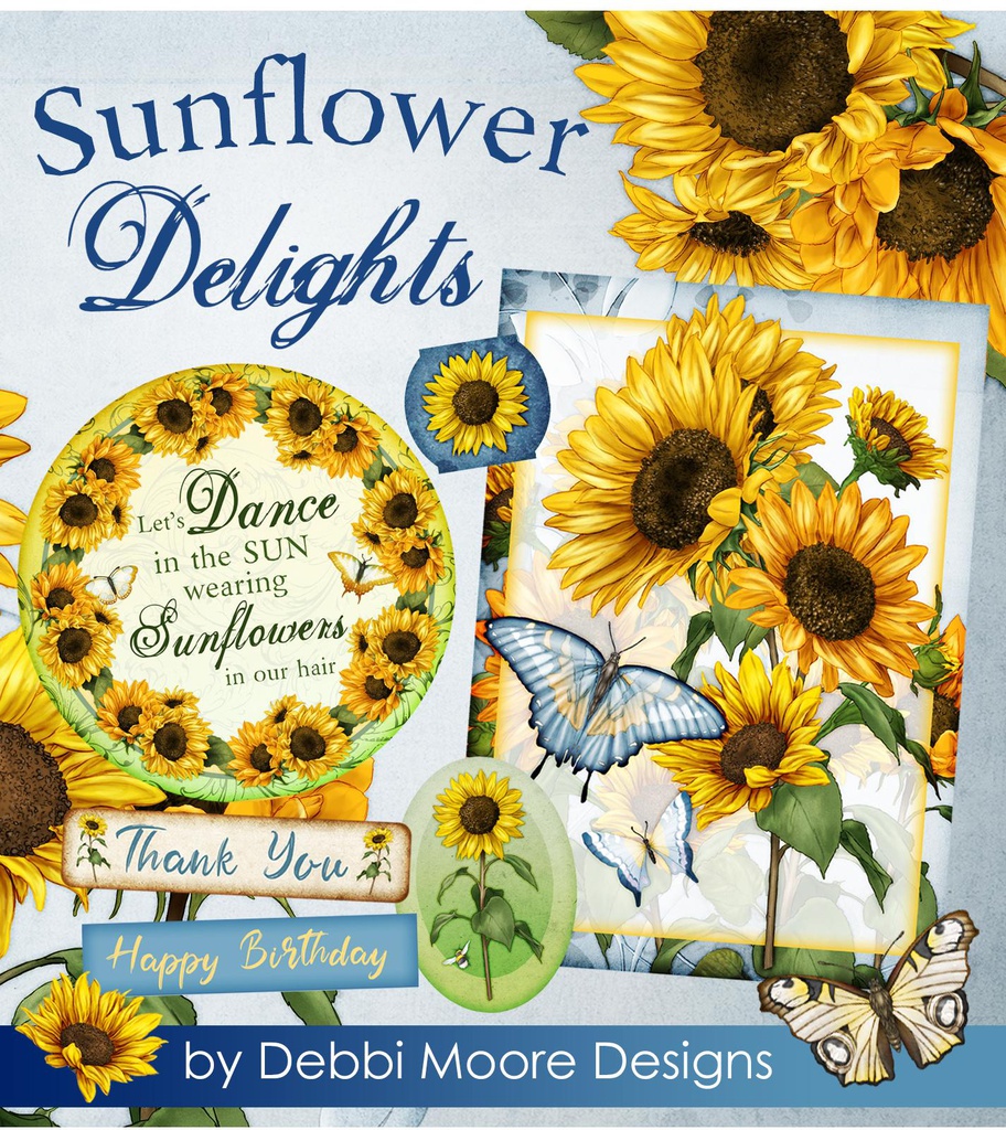 Sunflower Delights Paper crafting Collection USB Key