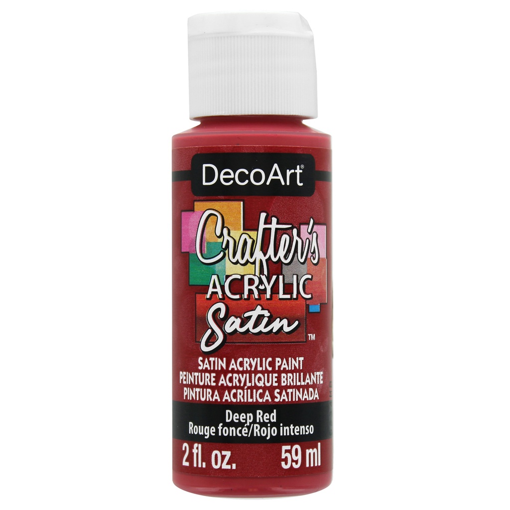 Deep Red 2oz Crafters Acrylic Satin