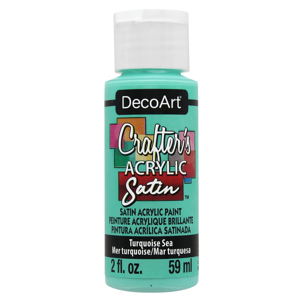 Turquoise Sea 2oz Crafters Acrylic Satin