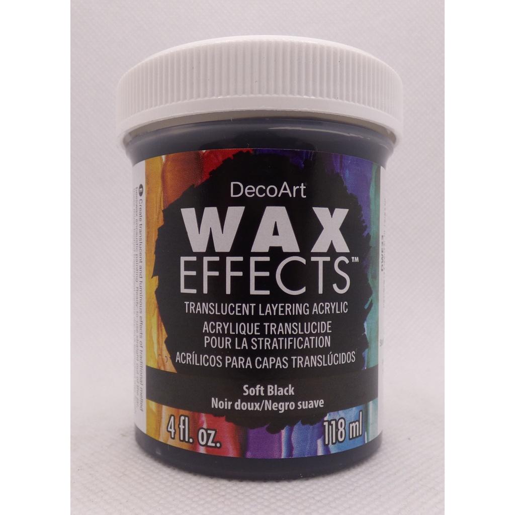 Soft Black 4OZ Wax Effects Encaustic Acrylic