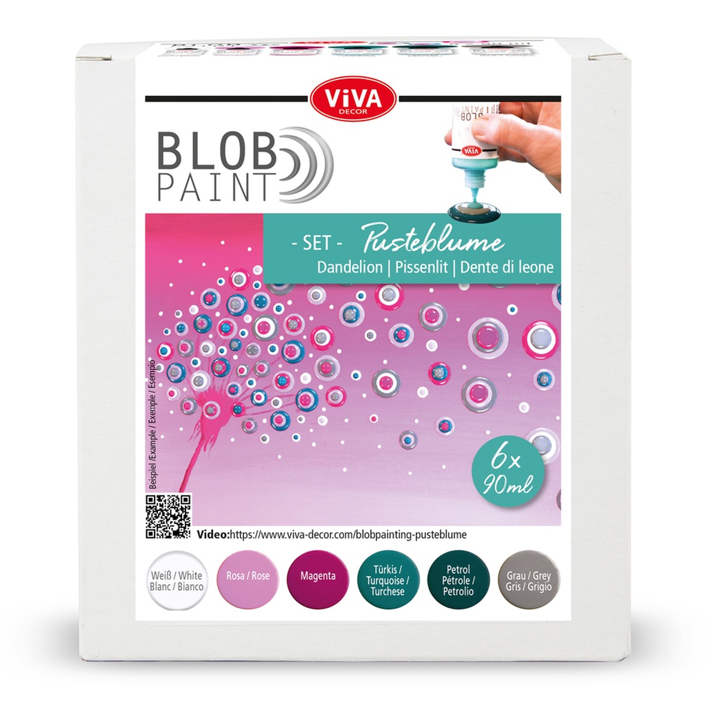 Blob Paint Kit "Dandelion" 6 Paints 6 x 90 ml 
