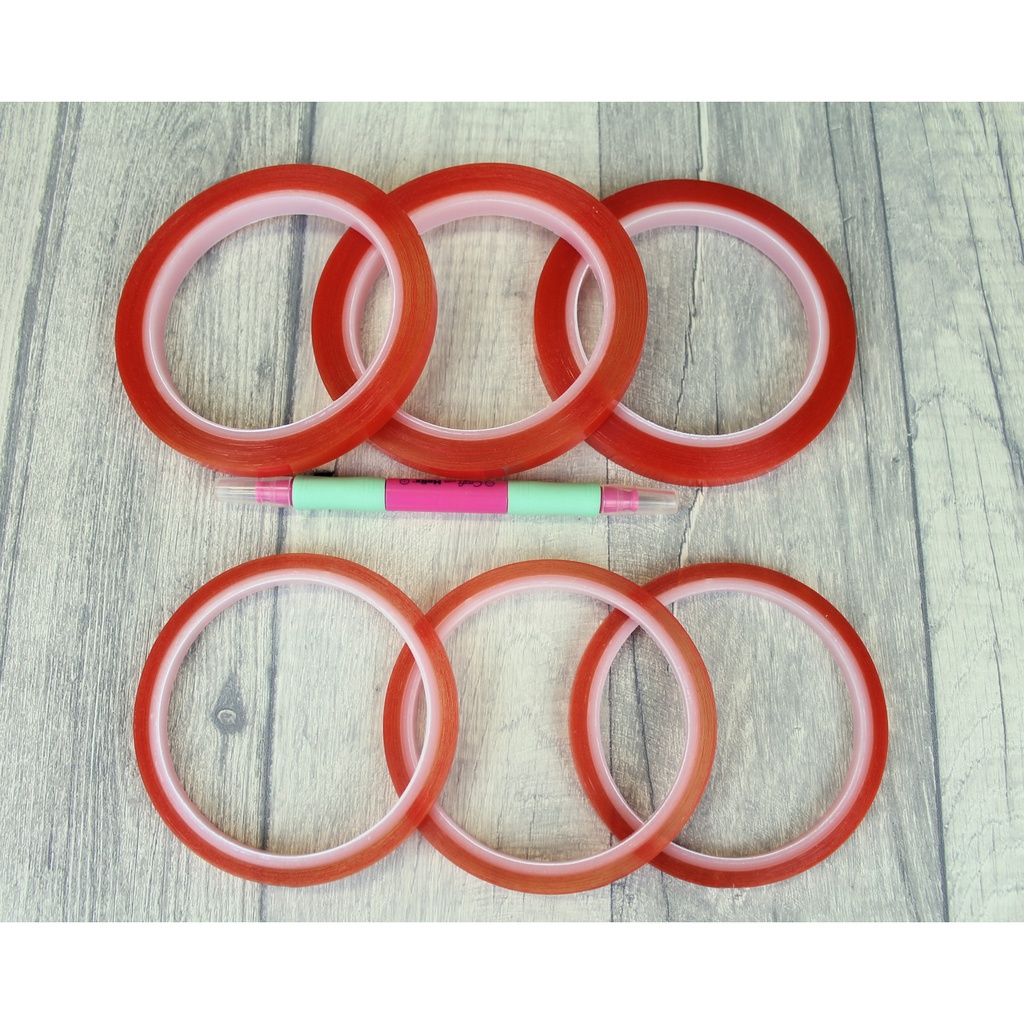 6 rolls of Red liner tape - 45 metres with FREE PRICKING TOOL