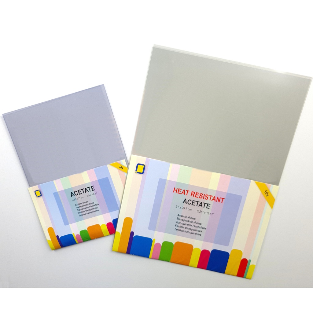 10 x A5 sheets and 10 x A4 sheets of Acetate