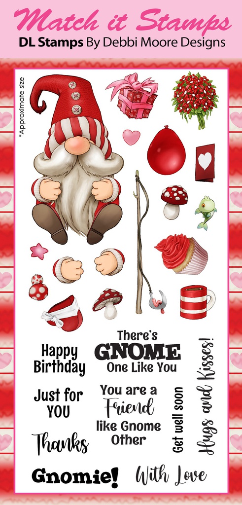 Celebrations Gnomes Match It Rubber Stamp Set