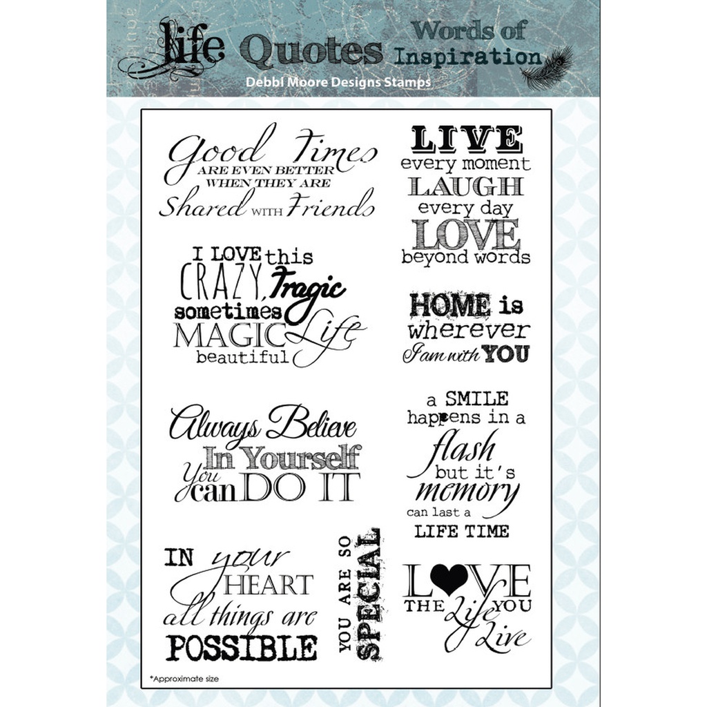 Debbi Moore Designs Life Quote Stamps Believe in Yourself