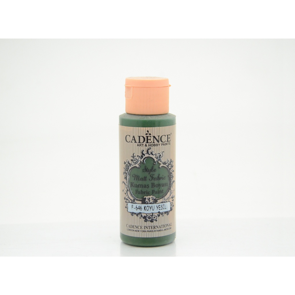 Cadence Style Matt Fabric Paint - Dark Green (59ml)