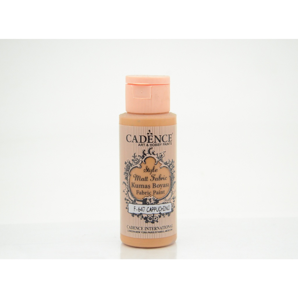 Cadence Style Matt Fabric Paint - Cappuccino (59ml) 