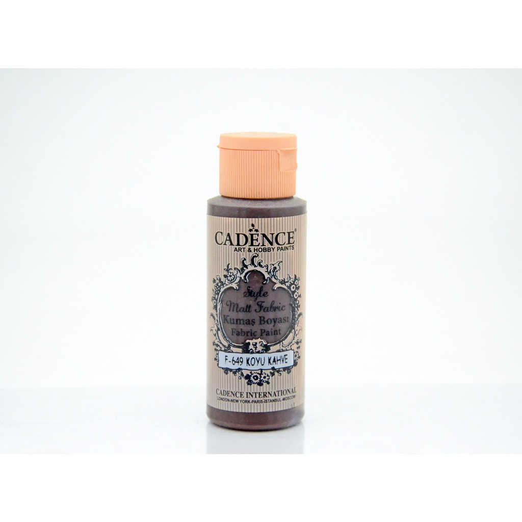 Cadence Style Matt Fabric Paint - Dark Brown (59ml)