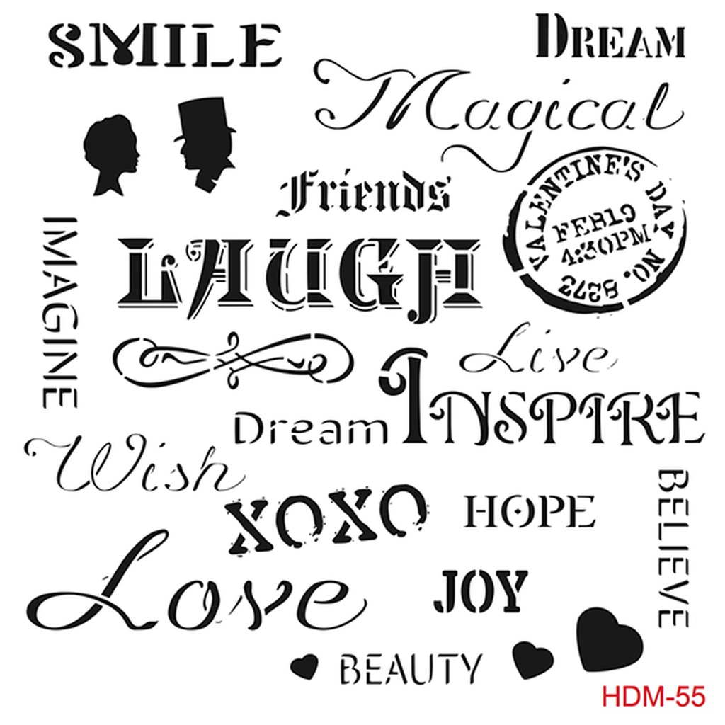 25 x 25 Midi Stencil - Dream to Inspire