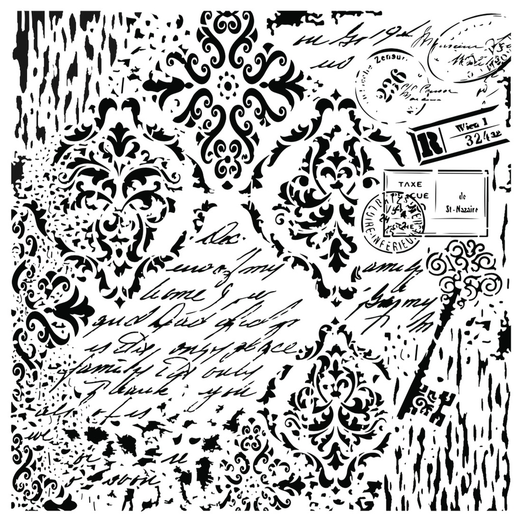 Cadence Grunge Stencil - Distress Medley (25x25)