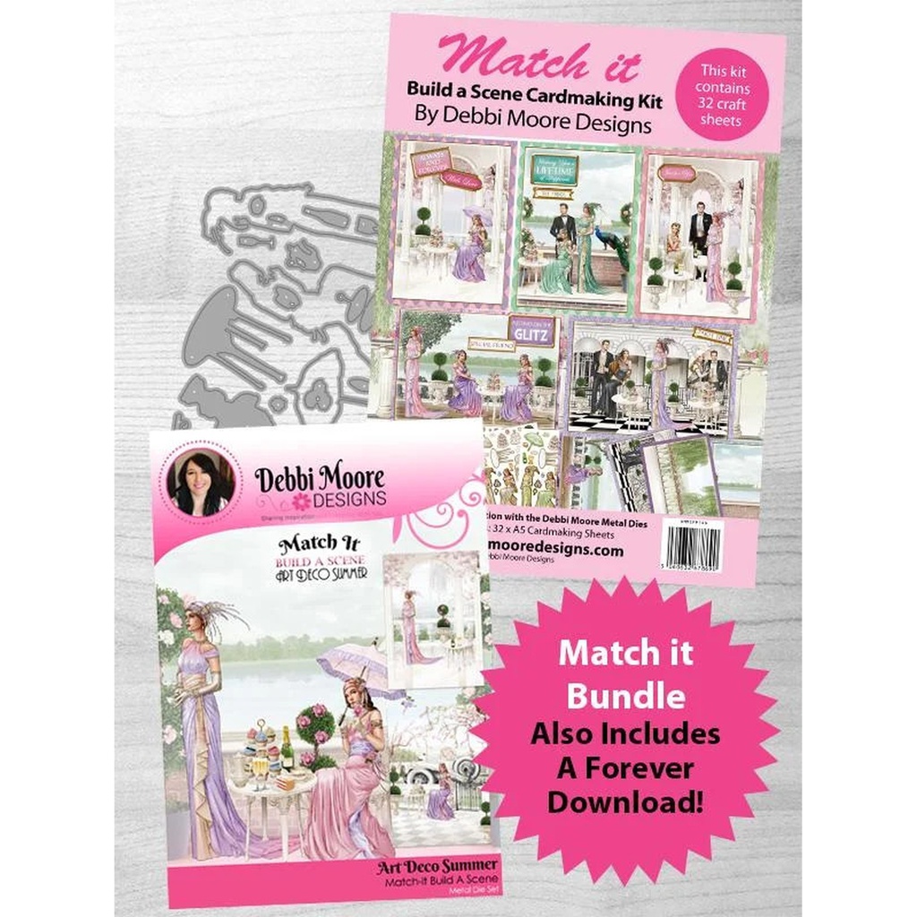 Afternoon Tea Build a Scene Match It Paper Pack &amp; Die Set plus Free Forever Code
