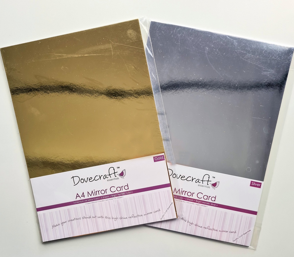10 Sheets of Mirror Card - 5 Gold and 5 Silver