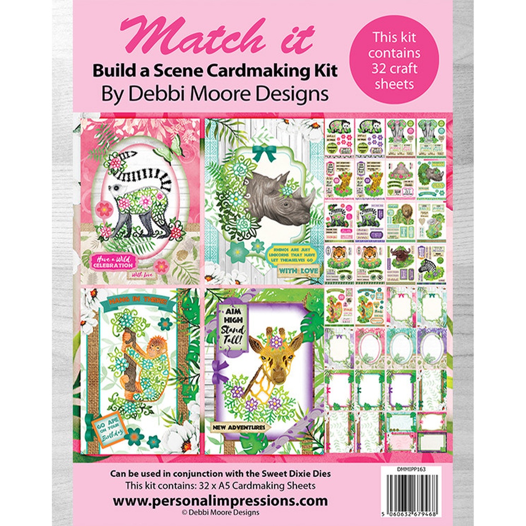 Debbi Moore Designs Match It  Floral Animals Cardmaking Kit with Forever Code