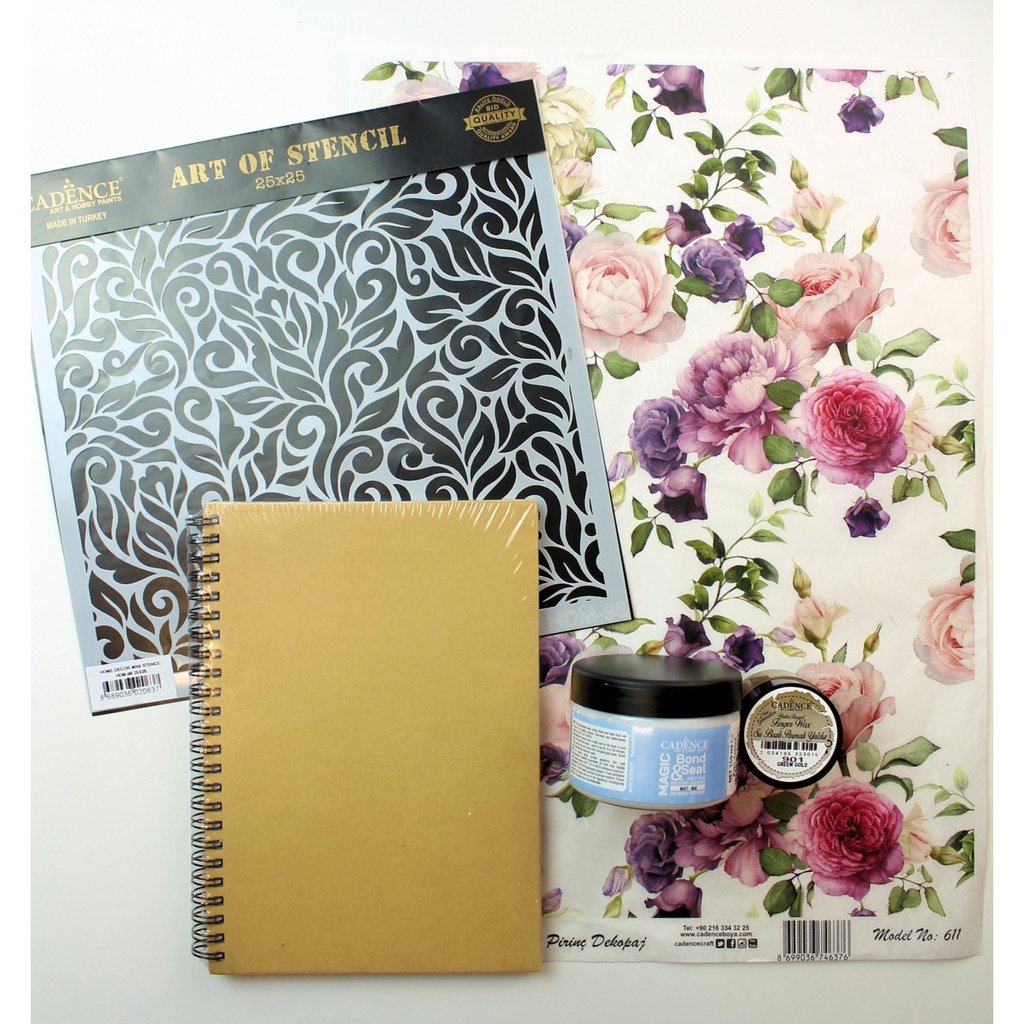 Cadence Floral Notebook Decorating Bundle