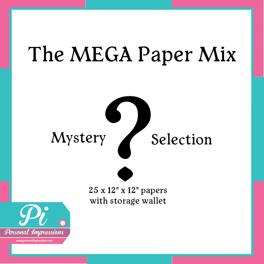 50 sheets of 12x12" papers with storage box.