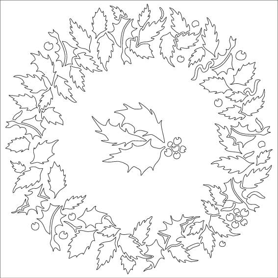 Holly Wreath - MajeMask Stencil