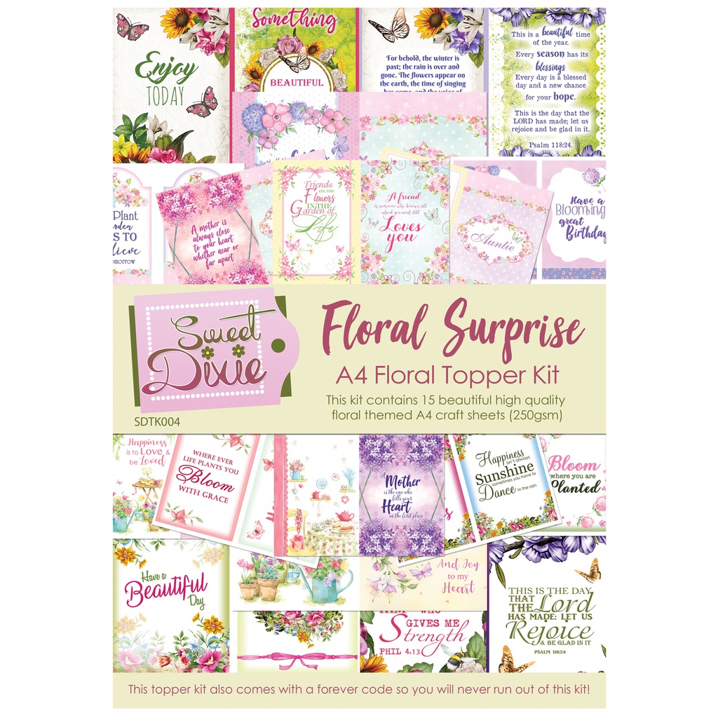 Sweet Dixie Floral Surprise Topper kit with Forever Code