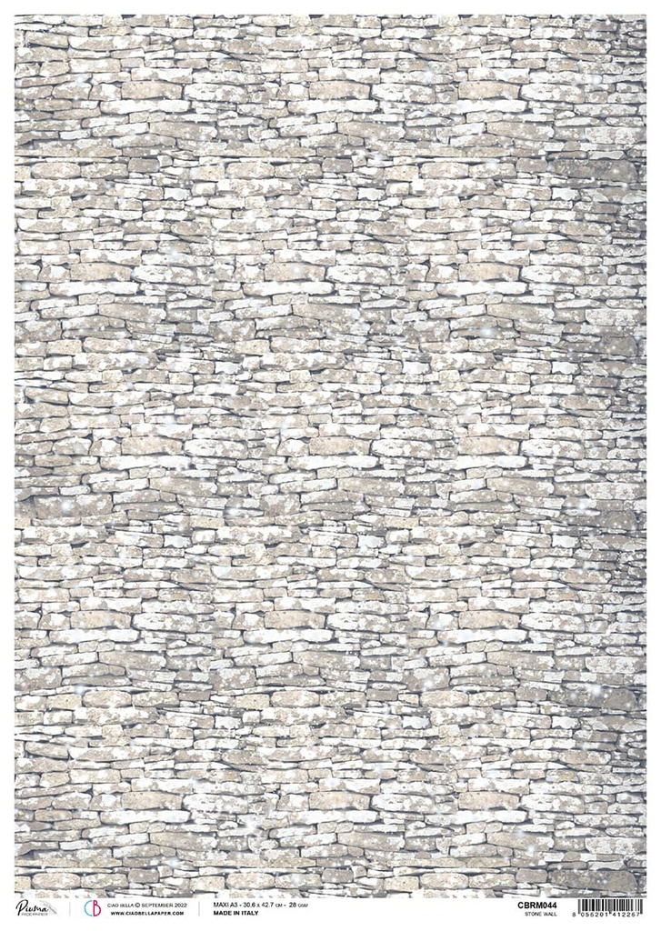 Rice Paper A3 Piuma Stone wall - 3 pack