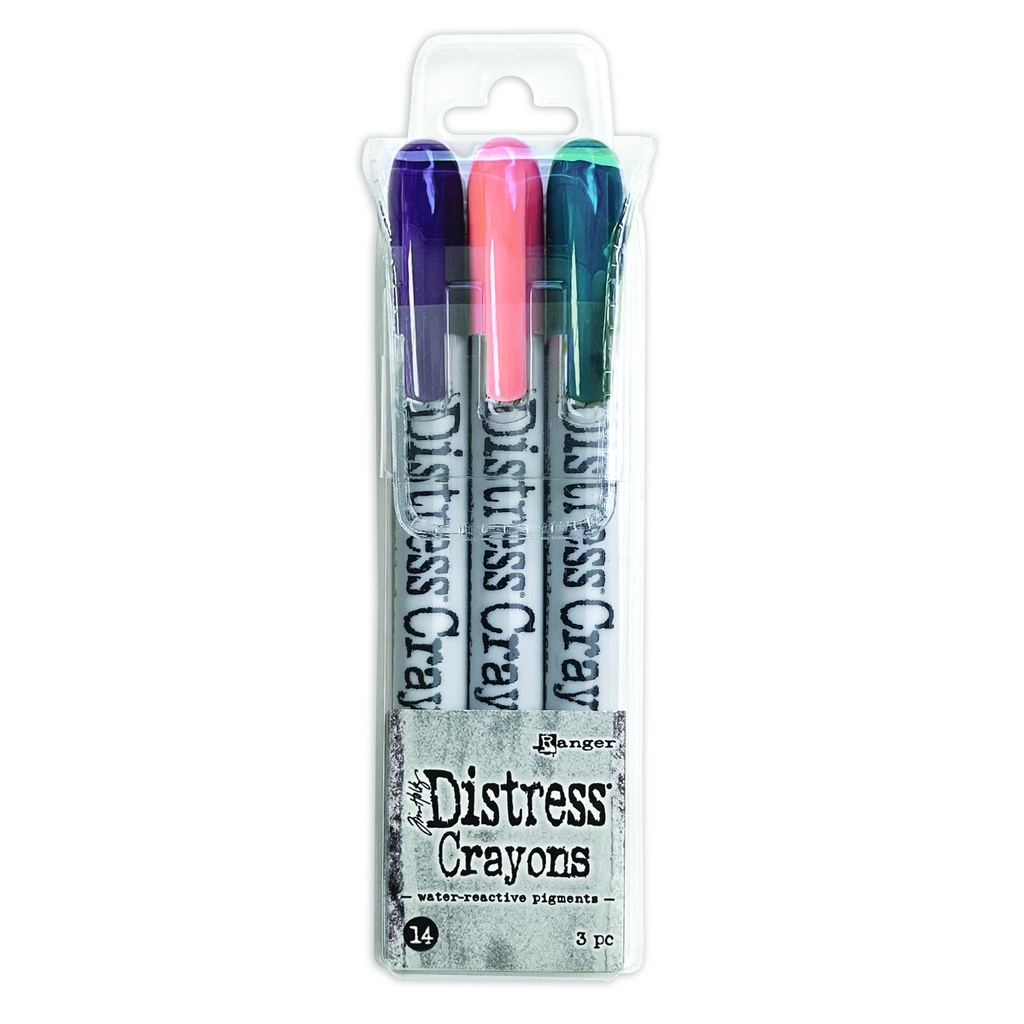 Tim Holtz Distress Crayon Set #14  (Villainous Potion/Saltwater Taffy/Unchartered Mariner)